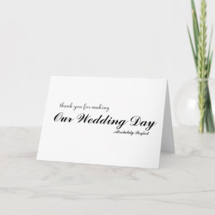 Danke für den perfekten Hochzeitstag