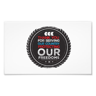Danke für den Veteranen Fotodruck