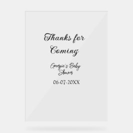 Danke für die Ankunft der Babydusche moderne einfa Acrylschild