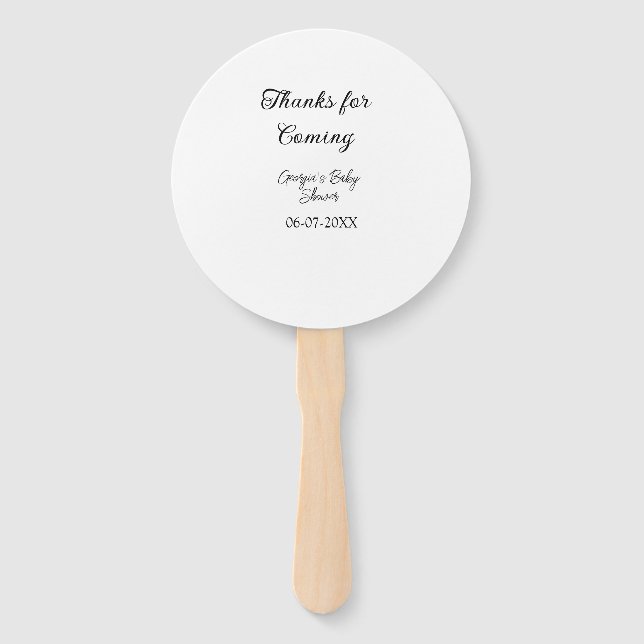 Danke für die Ankunft der Babydusche moderne einfa Fächer (Vorderseite)