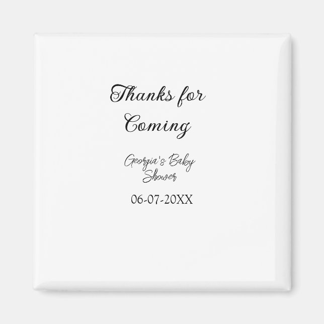 Danke für die Ankunft der Babydusche moderne einfa Magnet (Vorne)