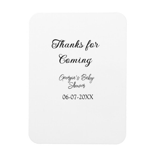 Danke für die Ankunft der Babydusche moderne einfa Magnet (Vertikal)