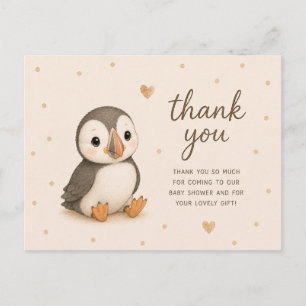 Danke für die Baby Puffin Babyparty Postkarte