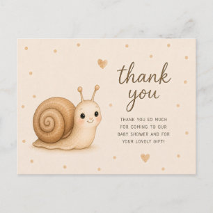 Danke für die Babyparty der Baby-Schnecke Postkarte