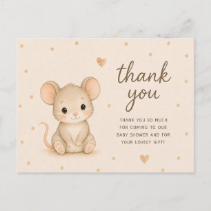 Danke für die Babyparty der kleinen Maus Postkarte