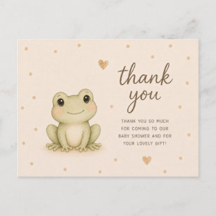 Danke für die Babyparty für Babyfrosch Postkarte