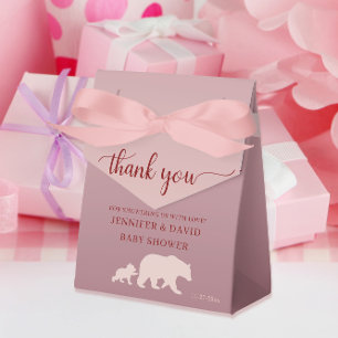 Danke für die Bär Rustic Girl Party Geschenkschachtel