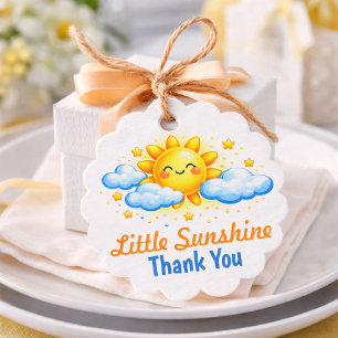 Danke für die blau-gelbe Babyparty Geschenkanhänger