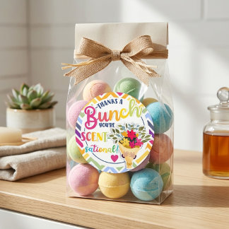 Danke für die Blumen Scent-sational Regenbogen-Che Runder Aufkleber