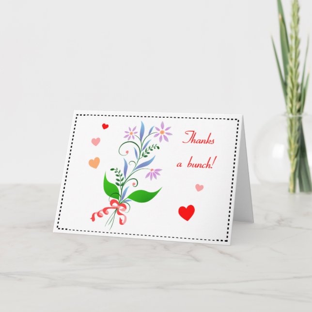 Danke für die Blumenkarte (Vorderseite)
