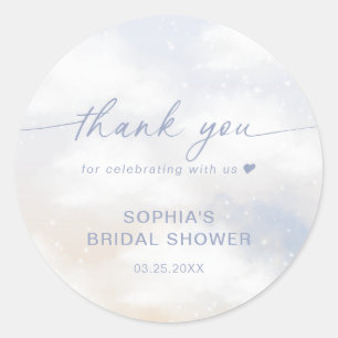 Danke für die Brautparty 'Bride Is On Cloud 9' Runder Aufkleber