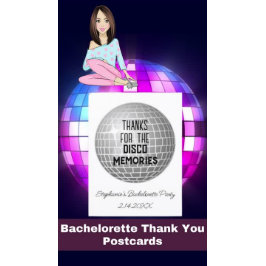 Danke für die Disco-Erinnerungen Bachelorette Viel Postkarte