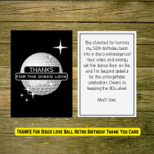 DANKE für die Disco-Liebe Ball Retro Geburtstag