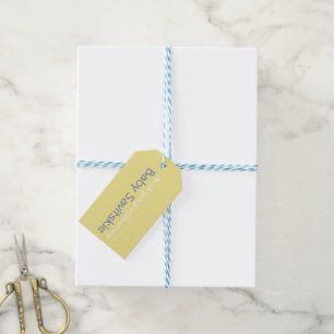 Danke für die Dusche des Babygeschenktafels - Gelb Geschenkanhänger