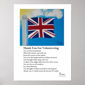 Danke für die Freiwilligentätigkeit Poster
