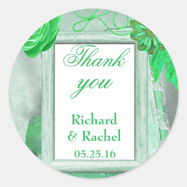 Danke für die grüne Landschaft Runder Aufkleber (Vorderseite)