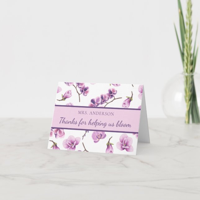 Danke für die Hilfe, die uns die Grußkarte des Blo (Vorderseite)