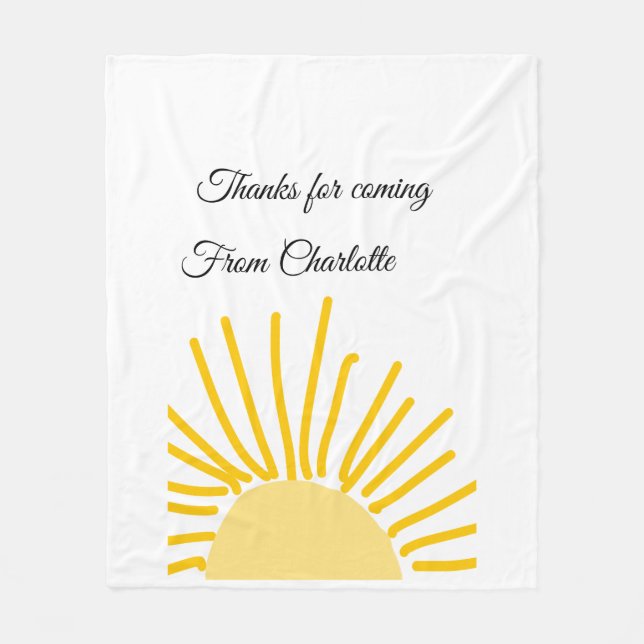 Danke für die kommende Hinzufügen Name Text-Nachri Fleecedecke (Vorderseite)