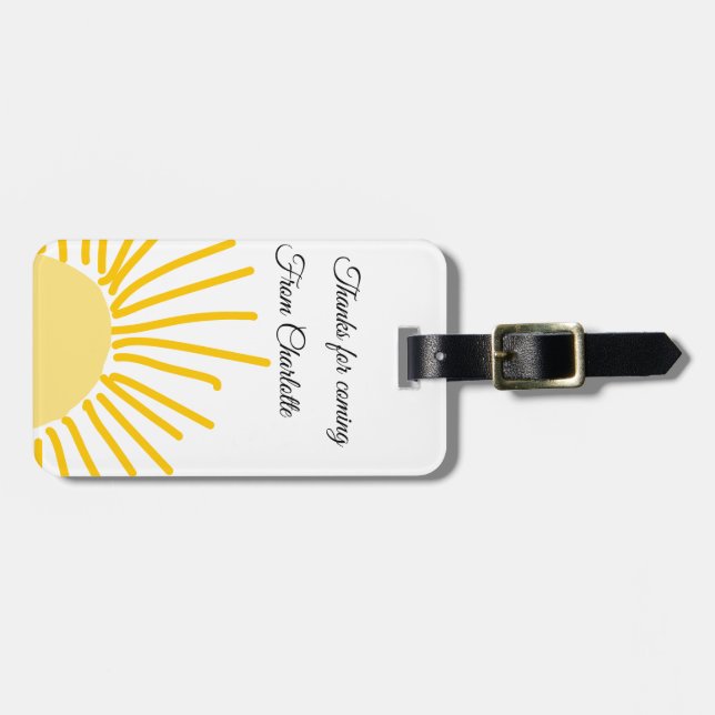 Danke für die kommende Hinzufügen Name Text-Nachri Gepäckanhänger (Vorderseite horizontal)