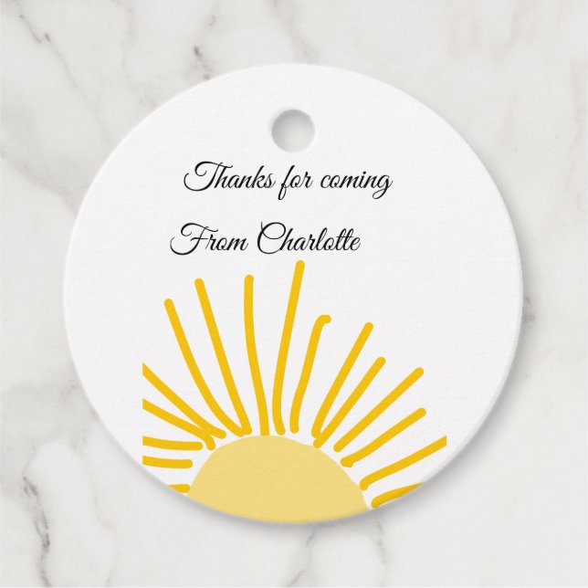 Danke für die kommende Hinzufügen Name Text-Nachri Geschenkanhänger (Vorderseite)