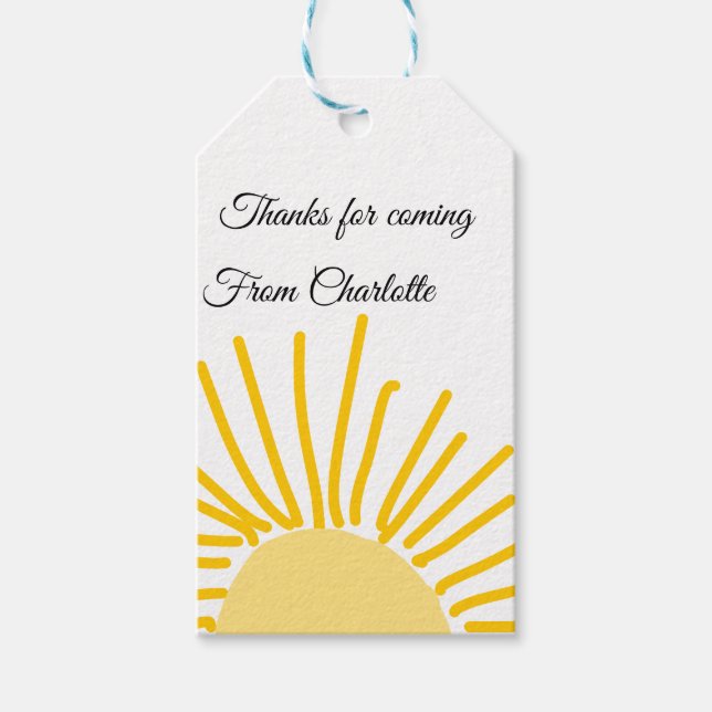 Danke für die kommende Hinzufügen Name Text-Nachri Geschenkanhänger (Vorderseite)