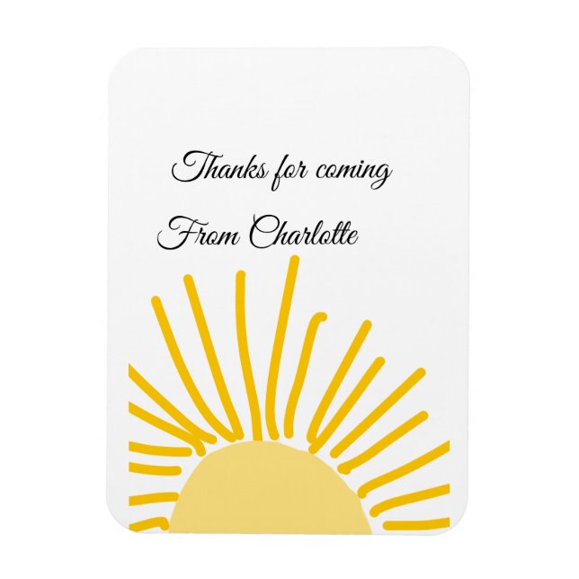 Danke für die kommende Hinzufügen Name Text-Nachri Magnet (Vertikal)