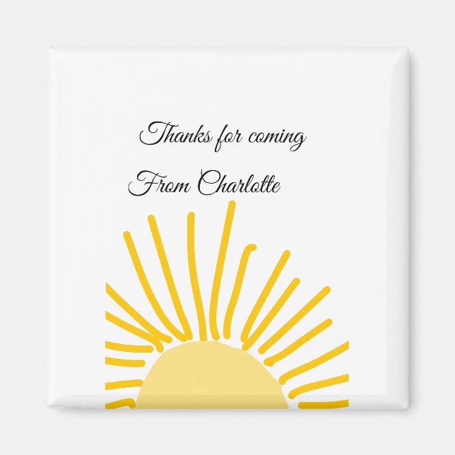 Danke für die kommende Hinzufügen Name Text-Nachri Magnet (Vorne)