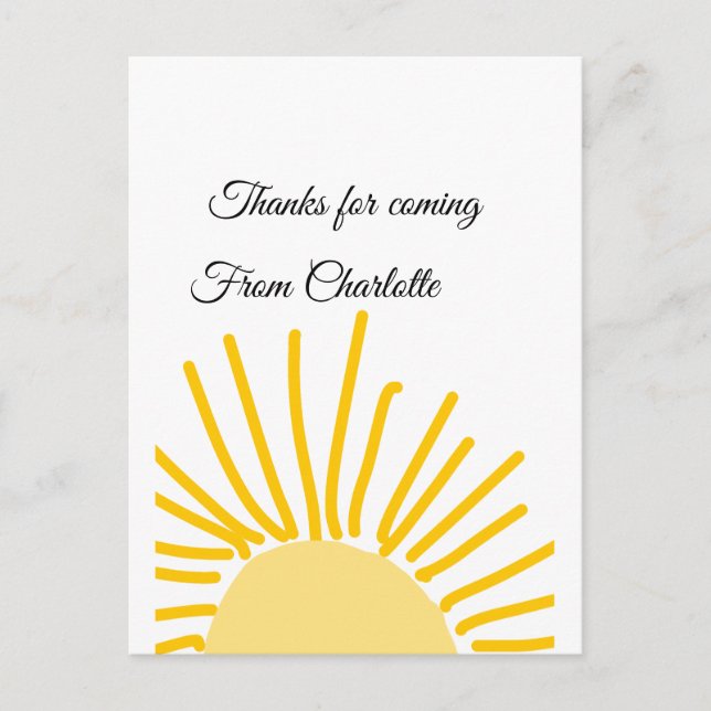 Danke für die kommende Hinzufügen Name Text-Nachri Postkarte (Vorderseite)