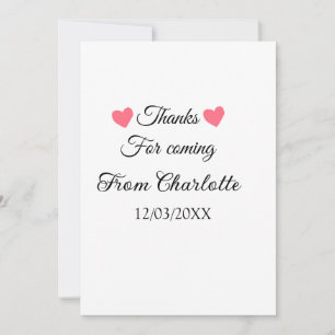 Danke für die kommende Nachricht mit Namen Einladung