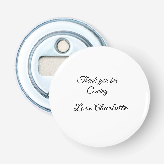 Danke für die kommende Nachricht mit Namen Flaschenöffner (Vorderseite)