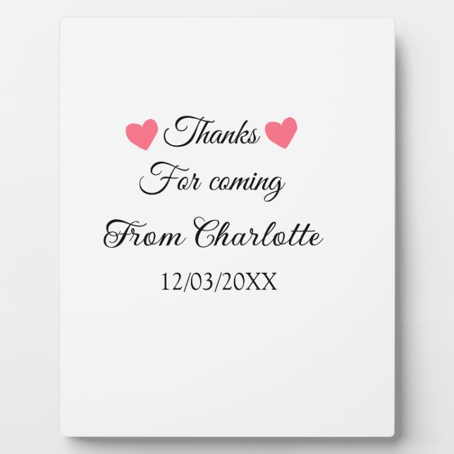 Danke für die kommende Nachricht mit Namen Fotoplatte (Vorderseite)