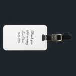 Danke für die kommende Nachricht mit Namen Gepäckanhänger<br><div class="desc">Entwurf</div>