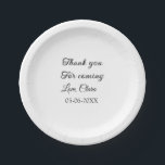 Danke für die kommende Nachricht mit Namen Pappteller<br><div class="desc">Entwurf</div>