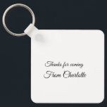 Danke für die kommende Nachricht mit Namen Schlüsselanhänger<br><div class="desc">Entwurf</div>