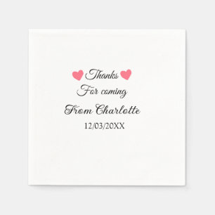 Danke für die kommende Nachricht mit Namen Serviette