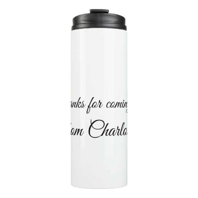 Danke für die kommende Nachricht mit Namen Thermosbecher (Vorderseite)