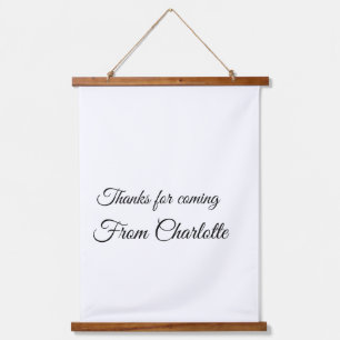 Danke für die kommende Nachricht mit Namen Wandteppich Mit Holzrahmen