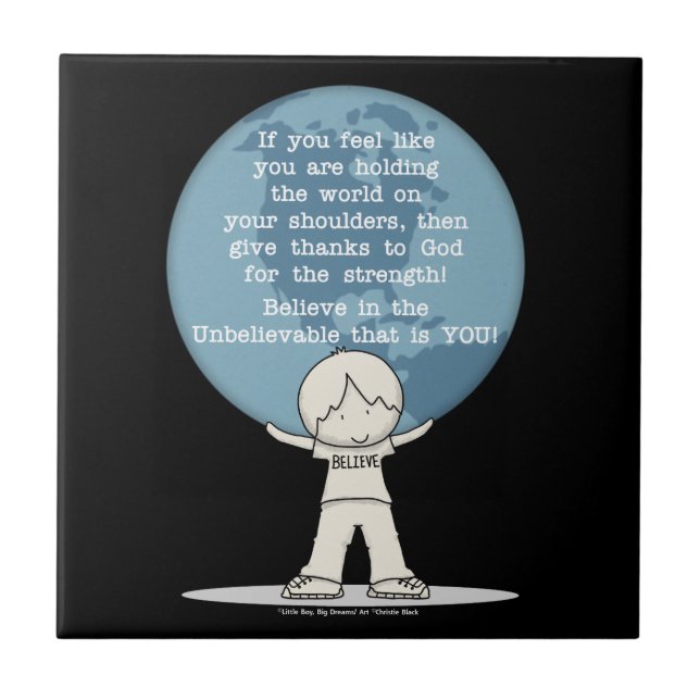 Danke für die Kraft Fliese (Vorderseite)