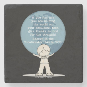 Danke für die Kraft Steinuntersetzer