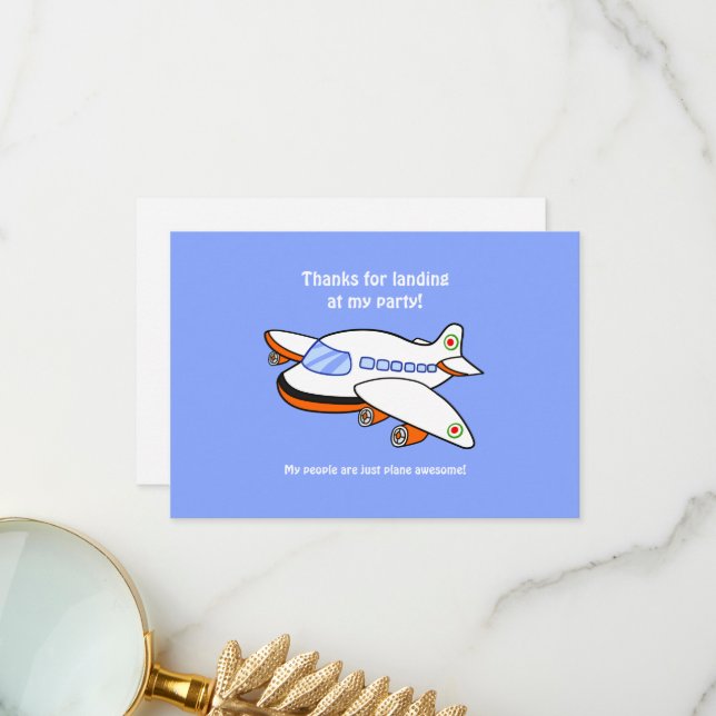 Danke für die Landung in meinem Party-Flugzeug (Vorderseite/Rückseite Beispiel)