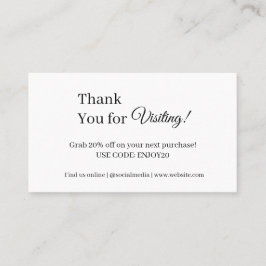 Danke für die Liebe | Peach Modern Business Logo Rabattkarte