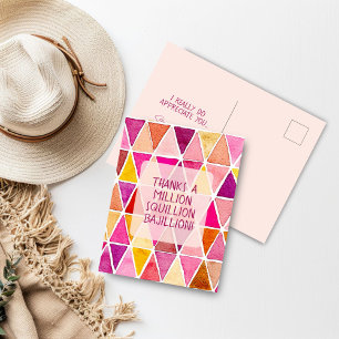 Danke für die Million Bajillion Freundschaft Postc Postkarte