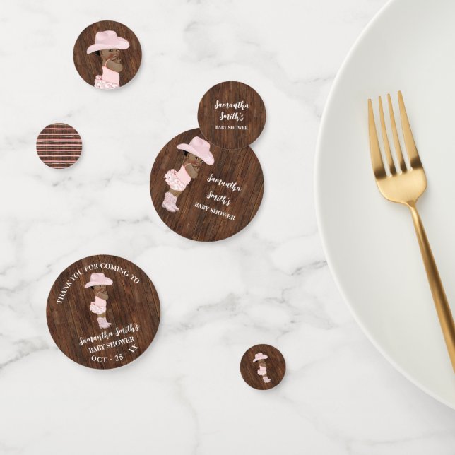 Danke für die OM Cowgirl Pink Baby Dusche Konfetti (Gruppe)