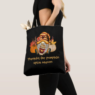 Danke für die Pumpkin Gewürzsaison Gnome Tote Tasc
