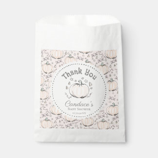 Danke für die rosa kleine Kürbis-Herbst-Babyparty Geschenktütchen