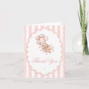 Danke für die rosa Teddybär-Baby-Party