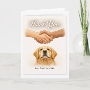 Danke für die Schaffung eines Führhund-Teams Golde Karte