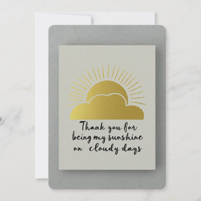 Danke für die Unterstützung an trüben Tagen (Vorderseite)