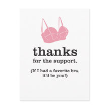 Danke für die Unterstützung / Bra Joke Vielen Dank