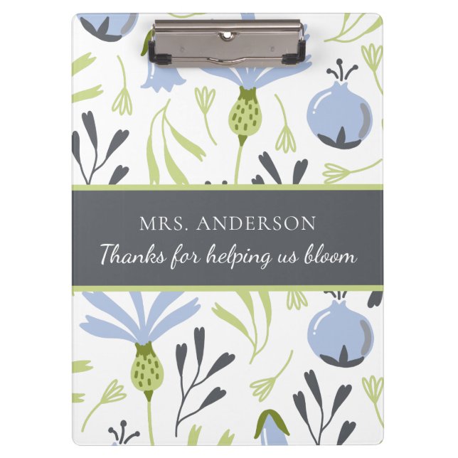 Danke für die Unterstützung der Bloom-Zwischenabla Klemmbrett (Vorderseite)